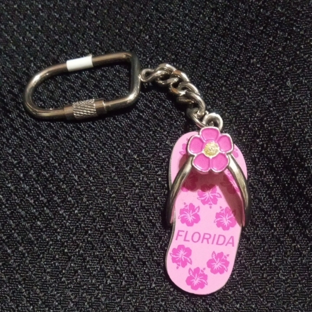 Florida Pink Floral Key Holder